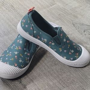 Cat & Jack Toddler Girls' Floral Print Kaleigh Slip-On Sneakers Size 12